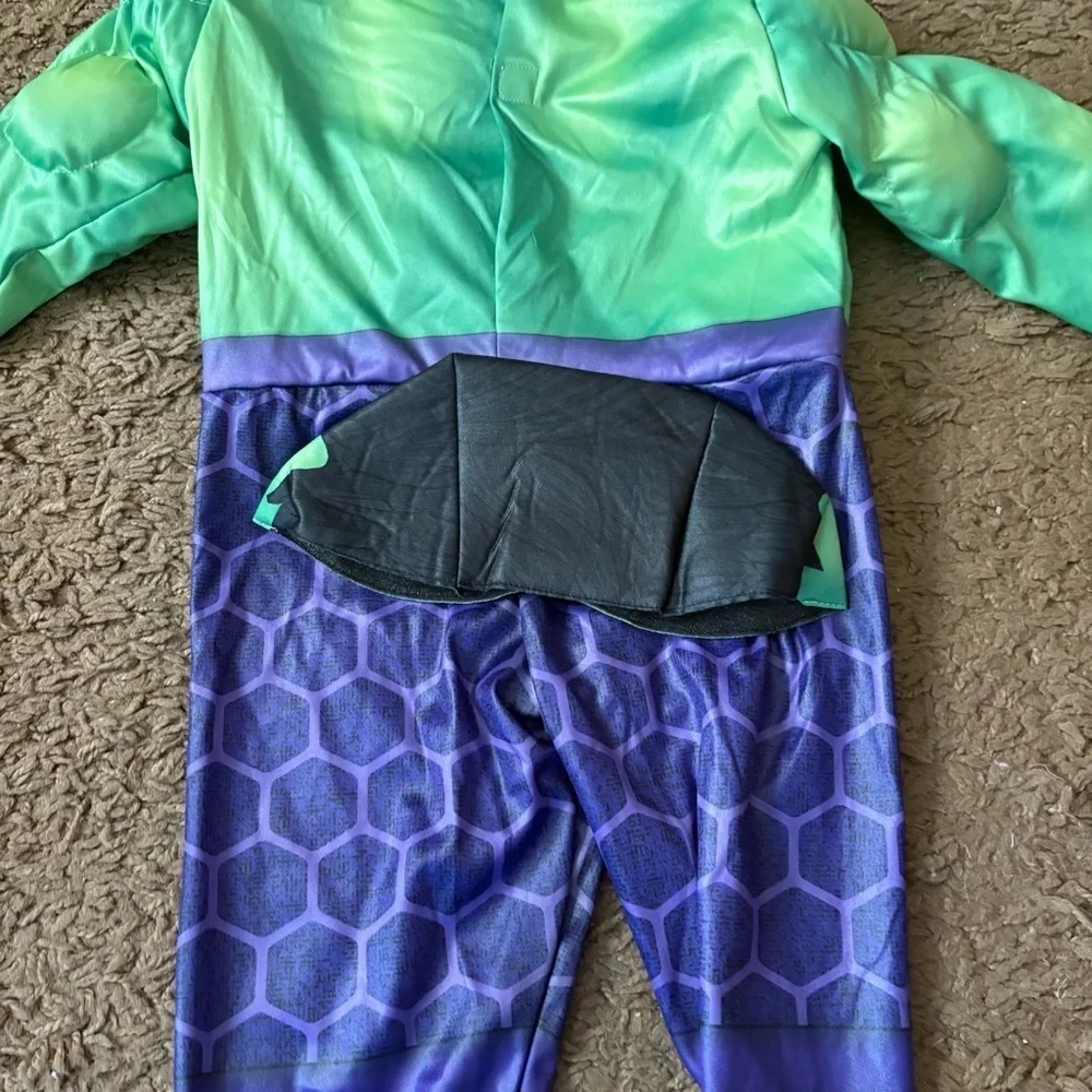 Marvel Spidey and His Amazing Friends Hulk Green Costume 2T Eye Mask Halloween